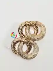 Серьги из двух колец Mavria, серьги кольца