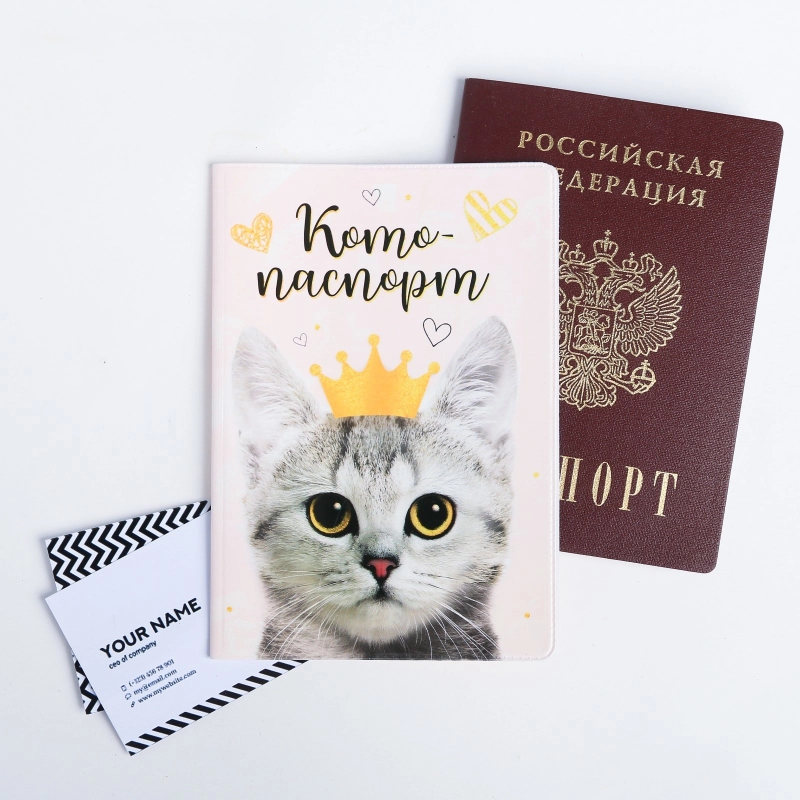 Обложка для паспорта "Котопаспорт"