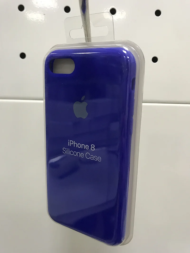 Синий силиконовый чехол iPhone 7/ 8