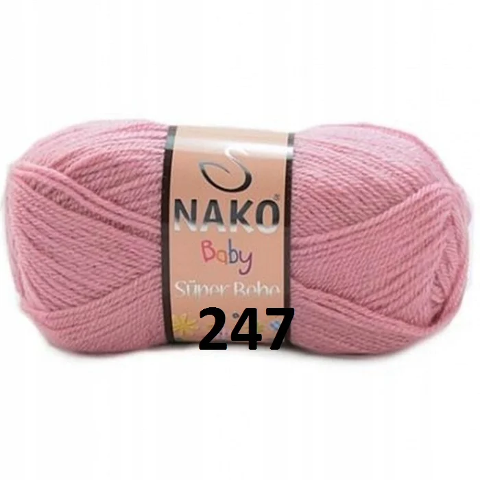 Коралловый меланж пряжа Nako super bebe