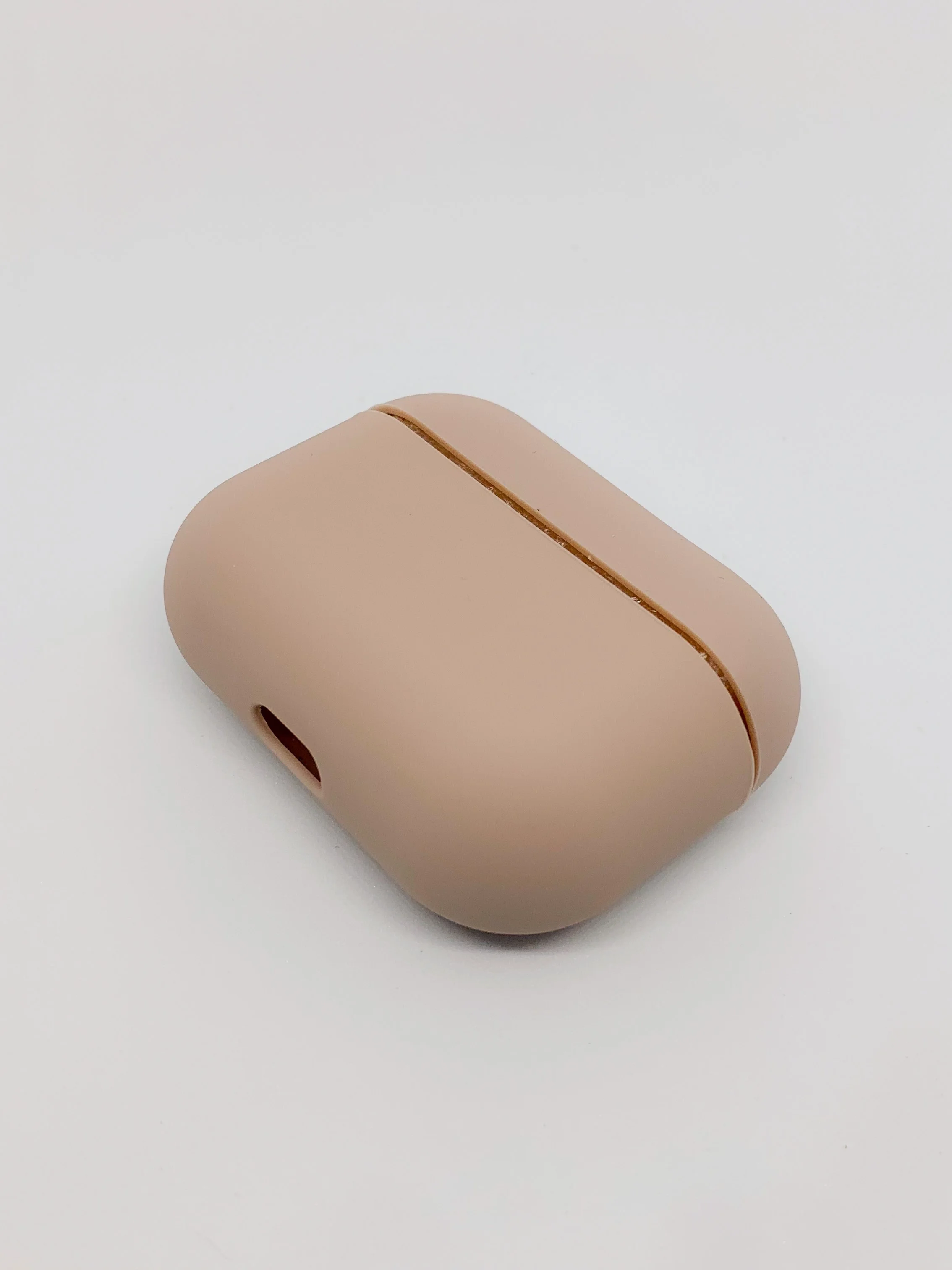 Бежевый меланж силиконовый защитный чехол для Apple Airpods Pro