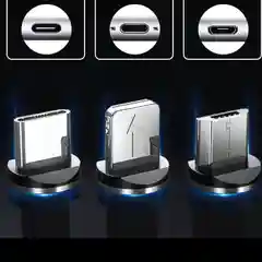 Зеленый usb LED кабель магнитный для телефона