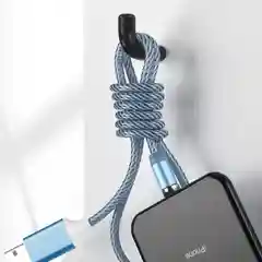 Зеленый usb LED кабель магнитный для телефона