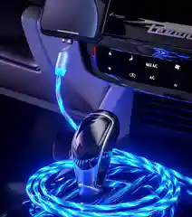 Зеленый usb LED кабель магнитный для телефона