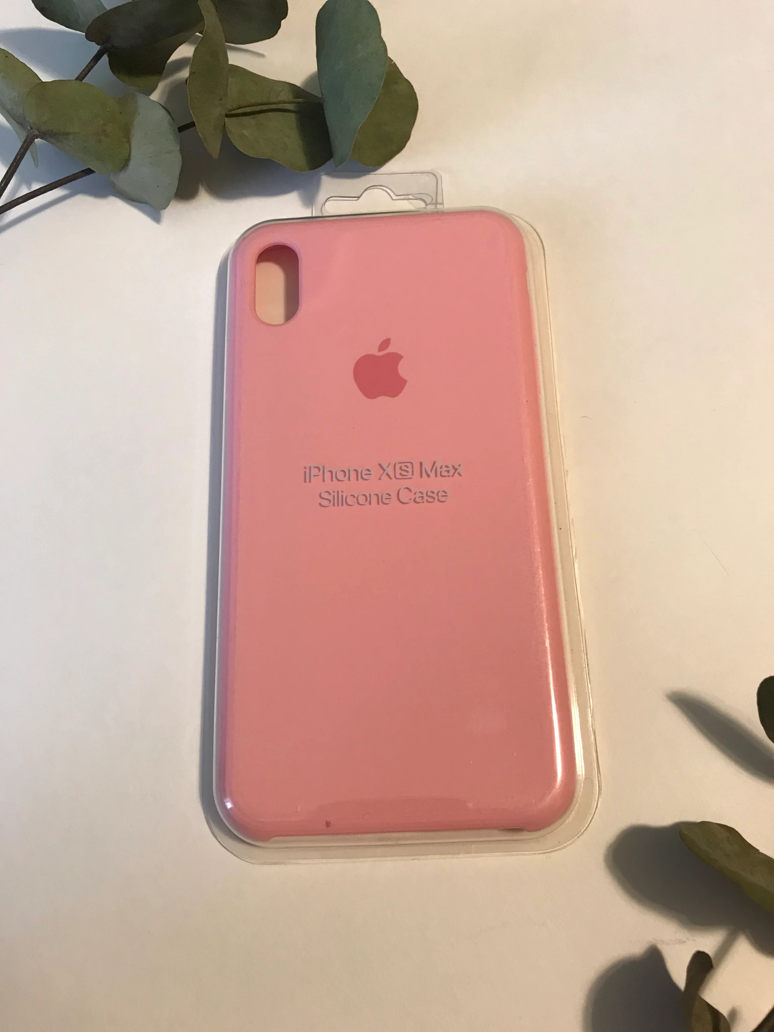 Розовый чехол Silicone Case для iPhone XS Max