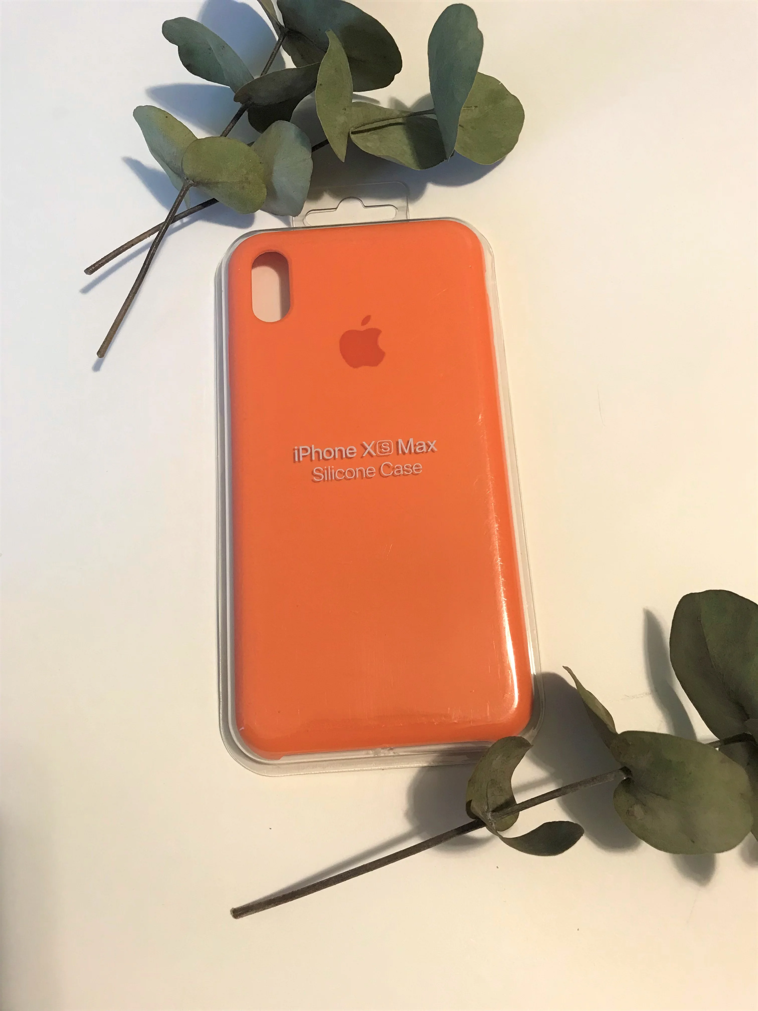 Оранжевый чехол Silicone Case для iPhone XS Max