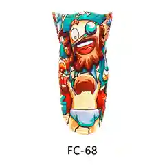 Синий меланж балаклава - маска ветрозащитная Qinglong Mask (с флисом снуд)