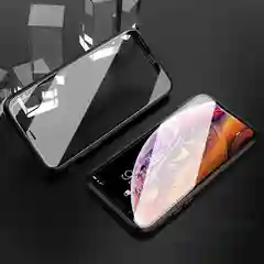 Черный магнитный металический чехол IPhone  эйпл стальной x xs xr 11 pro черный золотой серебряный серый стекло стеклянный