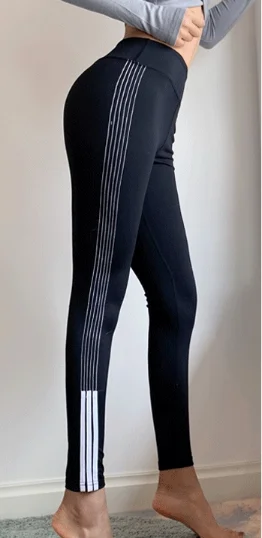 Легинсы женские спортивные, с боковыми полосками
