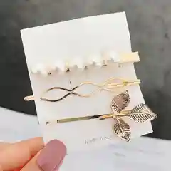 Серебряный заколки, 3 штуки