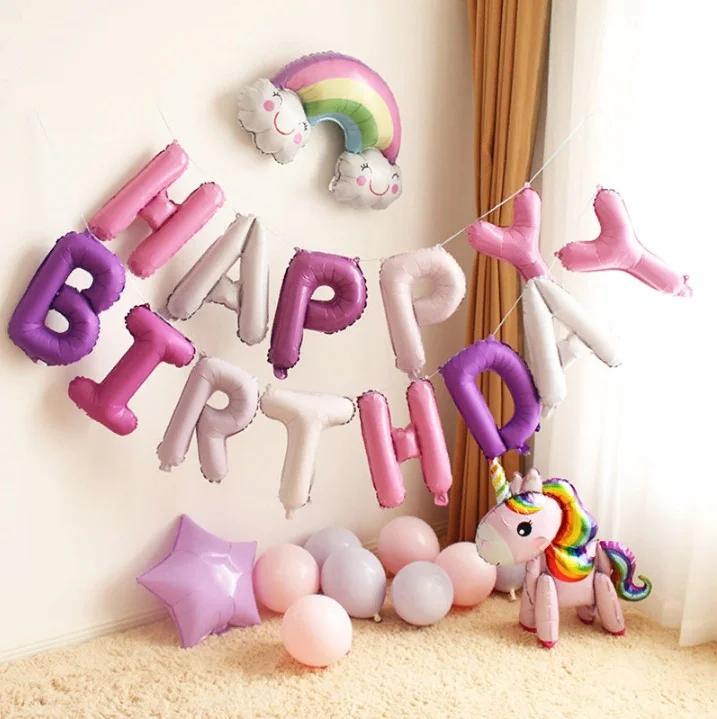 Воздушные шары "Happy Birthday". Фольгированный