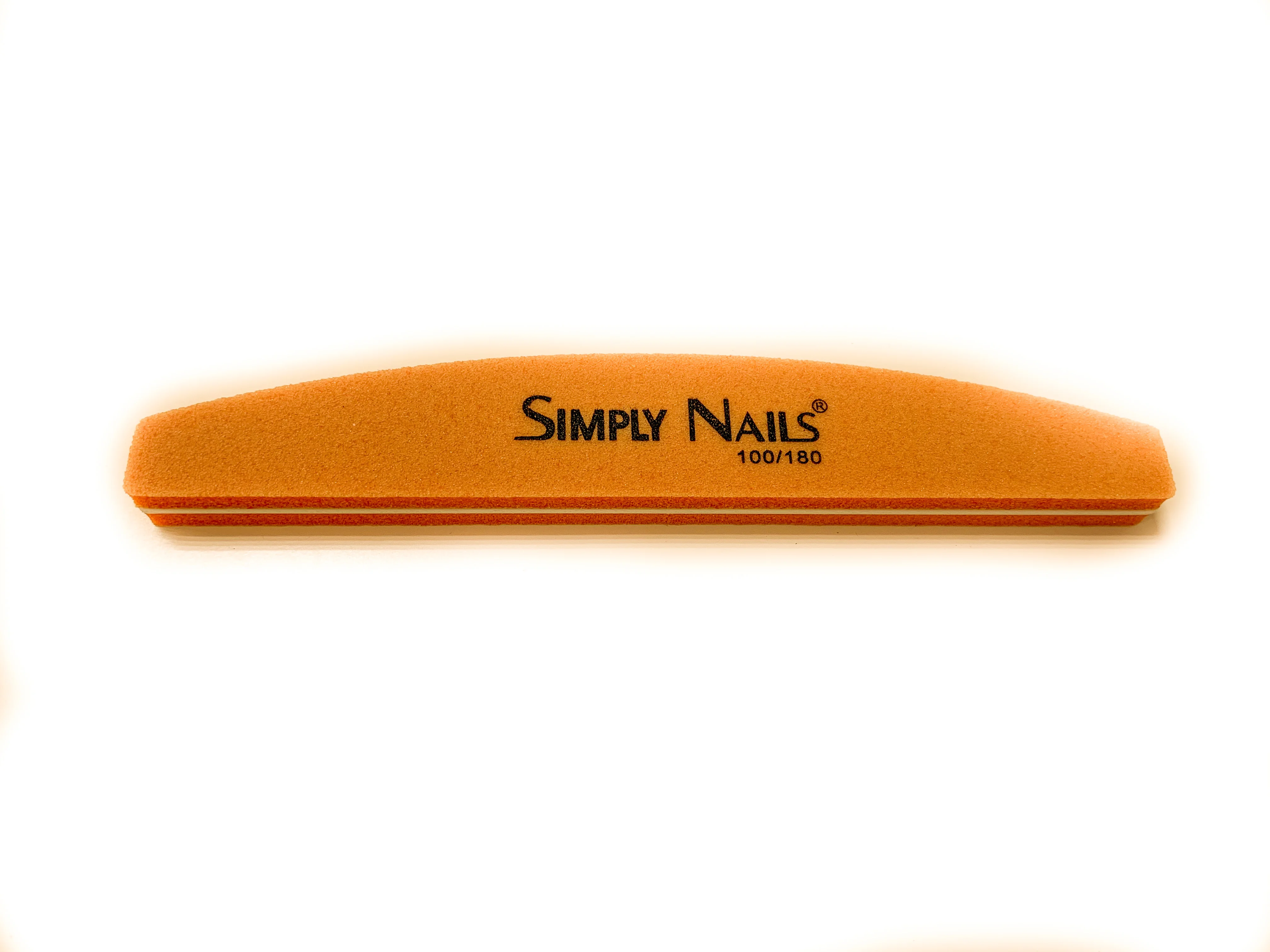 Оранжевый пилка для ногтей 100/180 Simply Nails