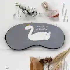 Серый меланж мультяшная маска для сна