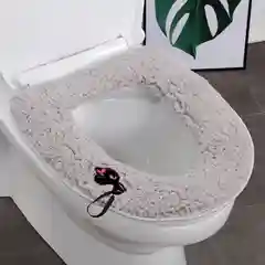 Коралловый меланж чехол для унитаза Котик