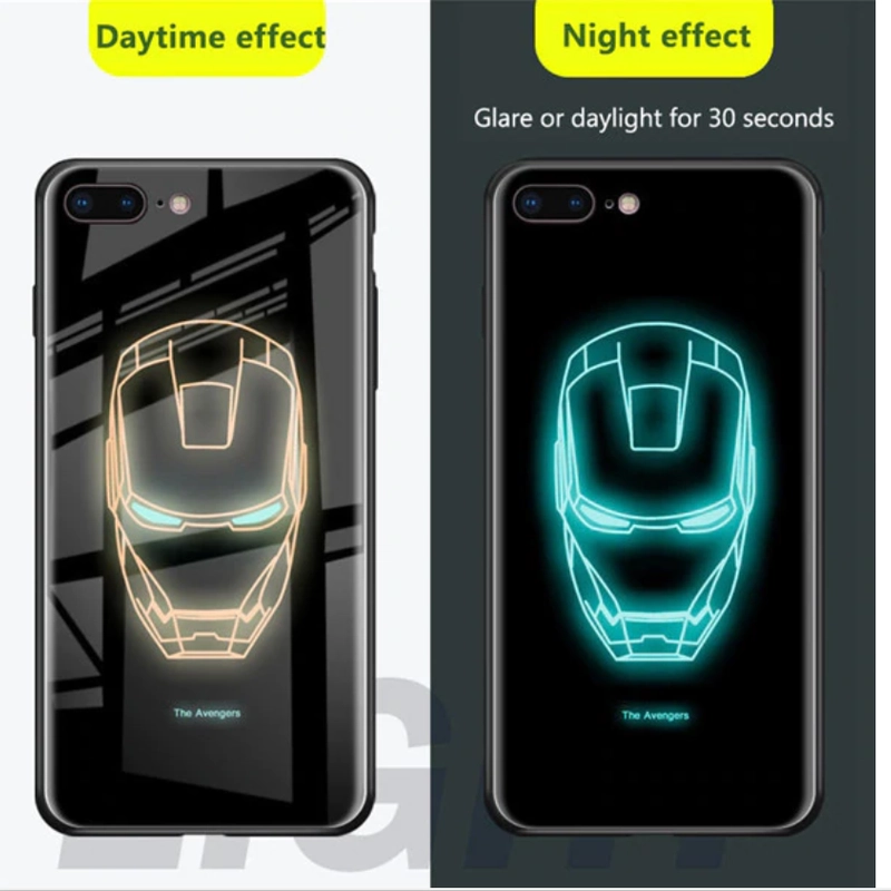 Чехол из каленого стекла для iPhone (светящийся)