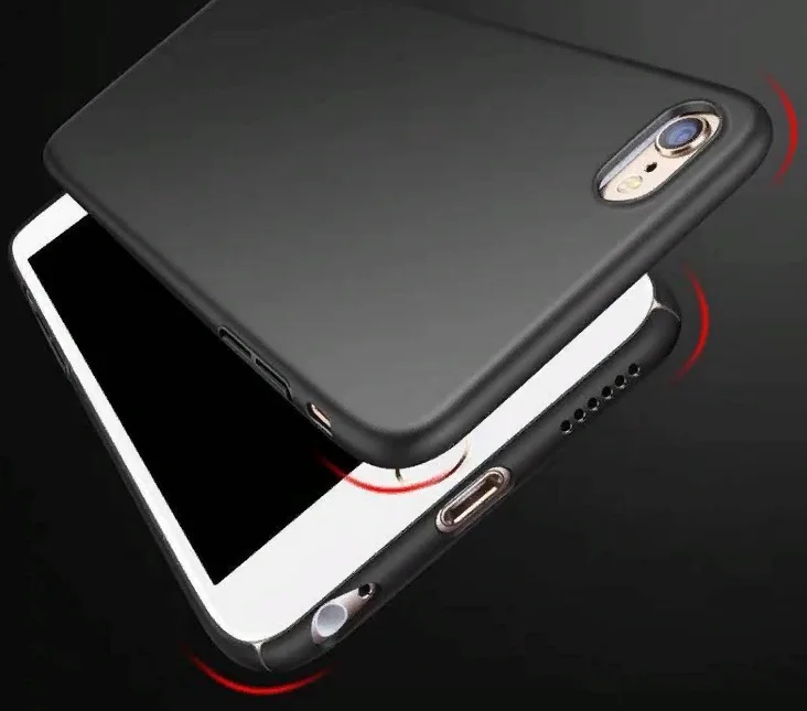 Черный ультратонкий матовый чехол для iPhone
