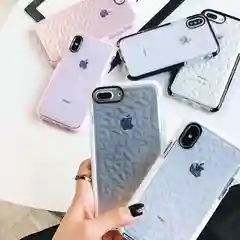 Белый чехол для IPhone 3D алмазная текстура
