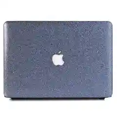 Серый меланж блестящий чехол для ноутбука MacBook
