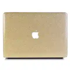 Серый меланж блестящий чехол для ноутбука MacBook