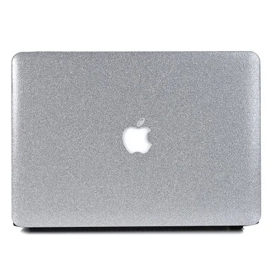 Серый блестящий чехол для ноутбука MacBook