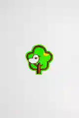 Лесной зеленый термонашивки Happy garden