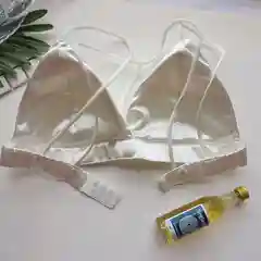 Белый короткий женский топ, бюстгальтер