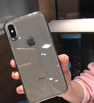 Черный чехол Iphone силиконовый прозрачный