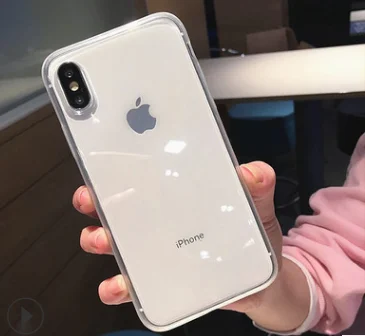 Белый чехол Iphone силиконовый прозрачный