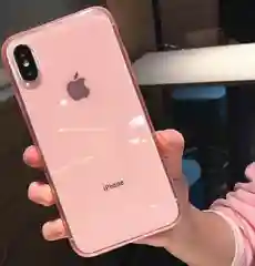 Розовый чехол Iphone силиконовый прозрачный