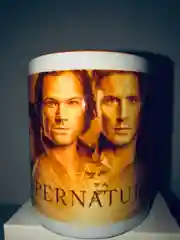 Коричневый кружка, с принтом из компьютерных игр и сериалов