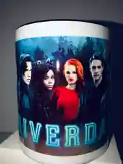 Темно-синий кружка, с принтом из компьютерных игр и сериалов