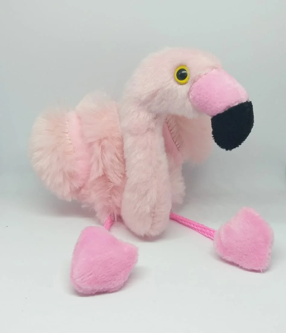 Коралловый меланж брелок с мягкой игрушкой