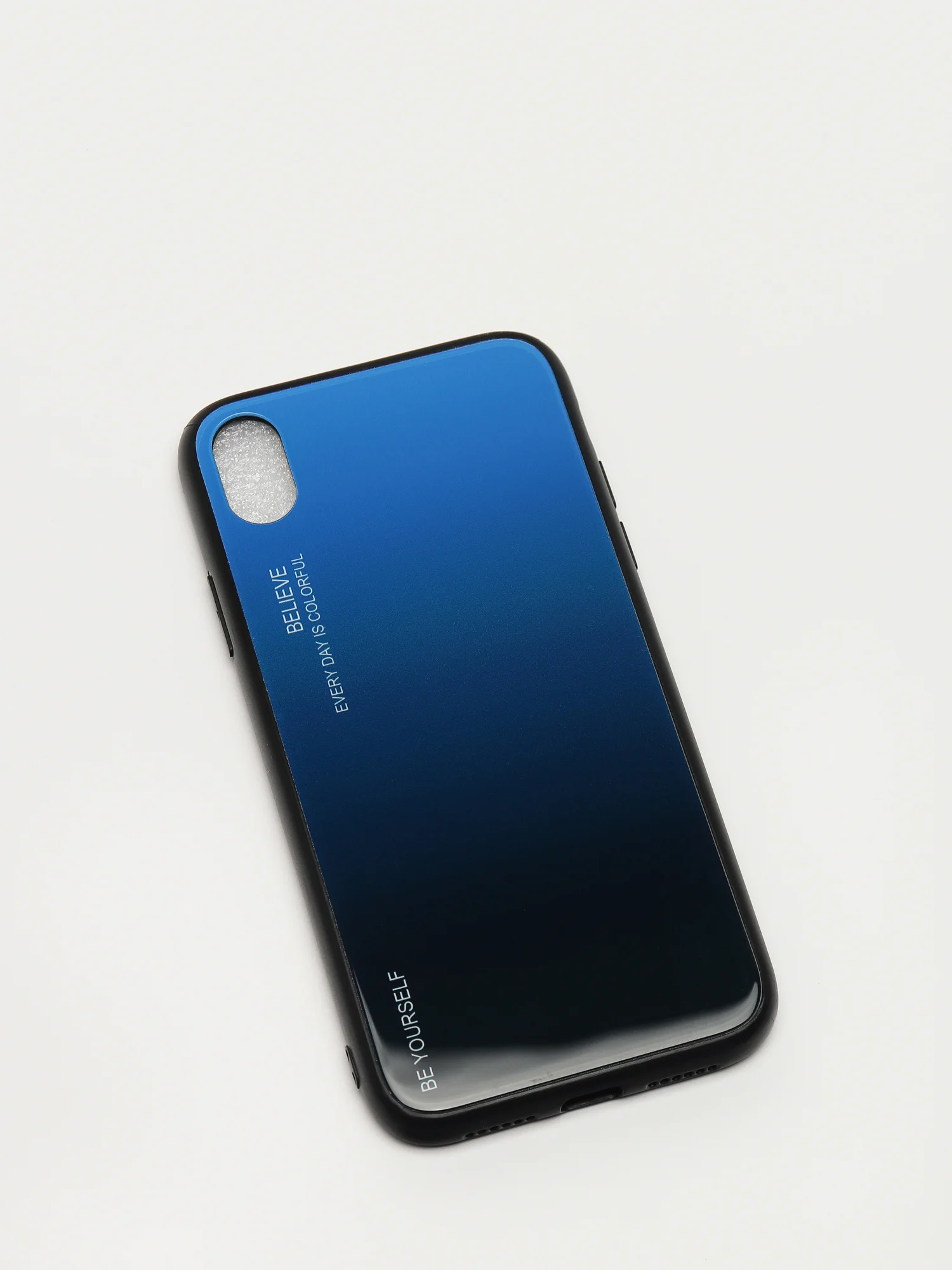 Синий градиент чехол из закалённого стекла для iPhone 7/8, 7/8Plus, XR, X/XS, XS Max, 11