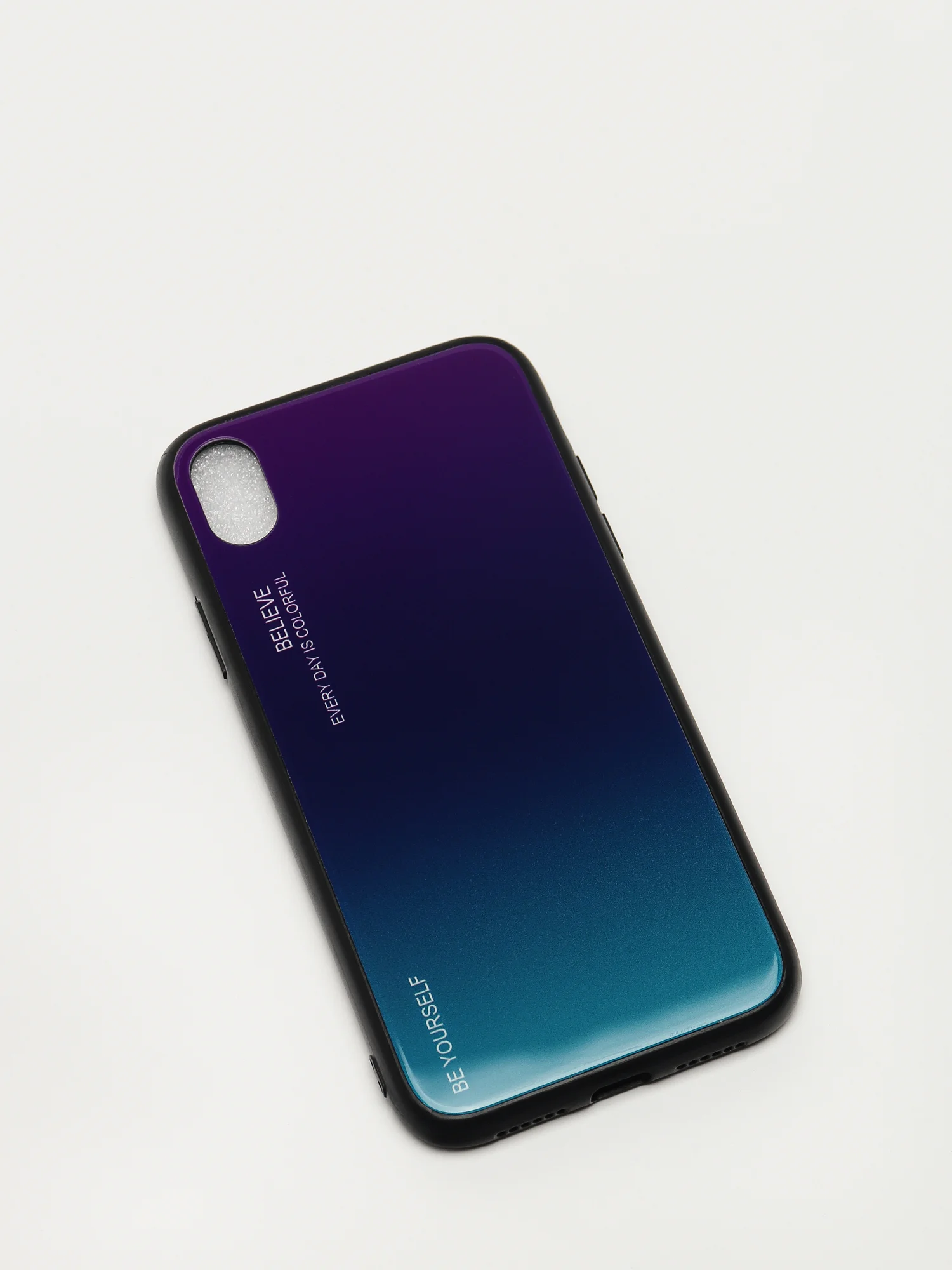 Фиолетовый градиент чехол из закалённого стекла для iPhone 7/8, 7/8Plus, XR, X/XS, XS Max, 11