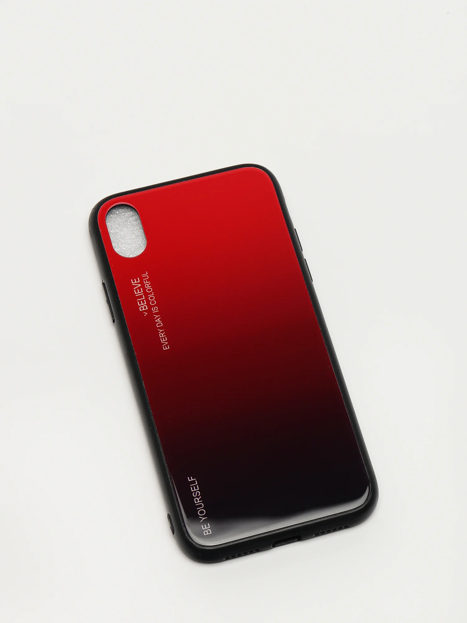 Красный градиент чехол из закалённого стекла для iPhone 7/8, 7/8Plus, XR, X/XS, XS Max, 11