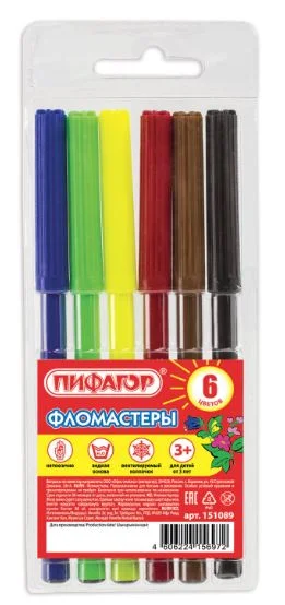 Фломастеры  6/ 12/ 18/ 24 цветов