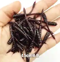 Черный силиконовые черви