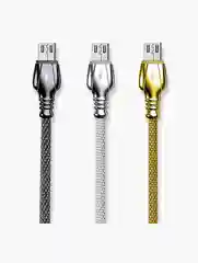Золотой кабель зарядки подарочный Remax KING DATA CABLE RC-063m в деревяной упаковке