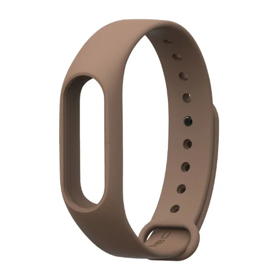 Коричневый силиконовые Ремешки для Xiaomi Mi Band 2