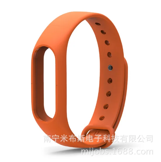 Оранжевый силиконовые Ремешки для Xiaomi Mi Band 2