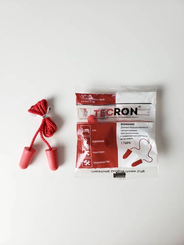 Беруши Tecron Classic form corder 37dB (со шнурком)