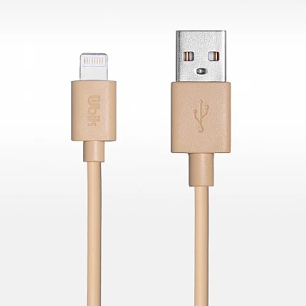 USB-кабель Ubik UL04AB, для Apple iphone lightning, 1.0 м, совместим с iPod или iPad