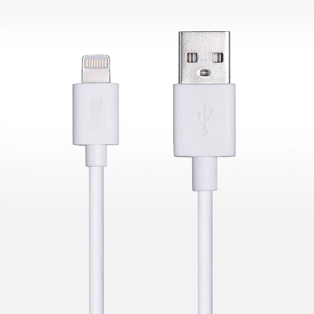 USB-кабель Ubik UL04AB, для Apple iphone lightning, 1.0 м, совместим с iPod или iPad