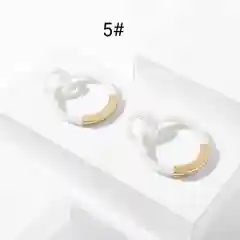 Серебряный серьги-гвоздики акриловые, крупные