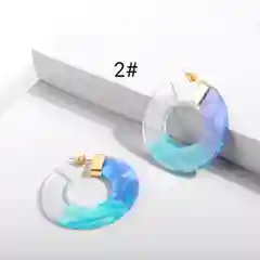 Угольный серьги-гвоздики акриловые