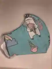 Голубой маска защитная с принтом