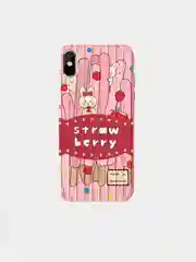 Розовый чехол силиконовый на Iphone