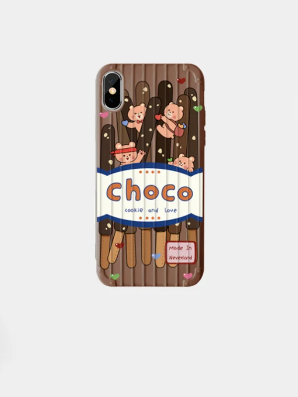 Коричневый чехол силиконовый на Iphone