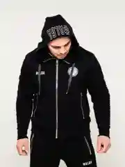 Толстовка черная ALGA BLACK BARS