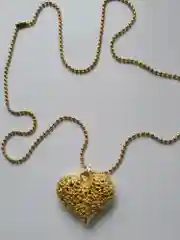 Золотой цепочка с подвеской "Сердце винтажное"